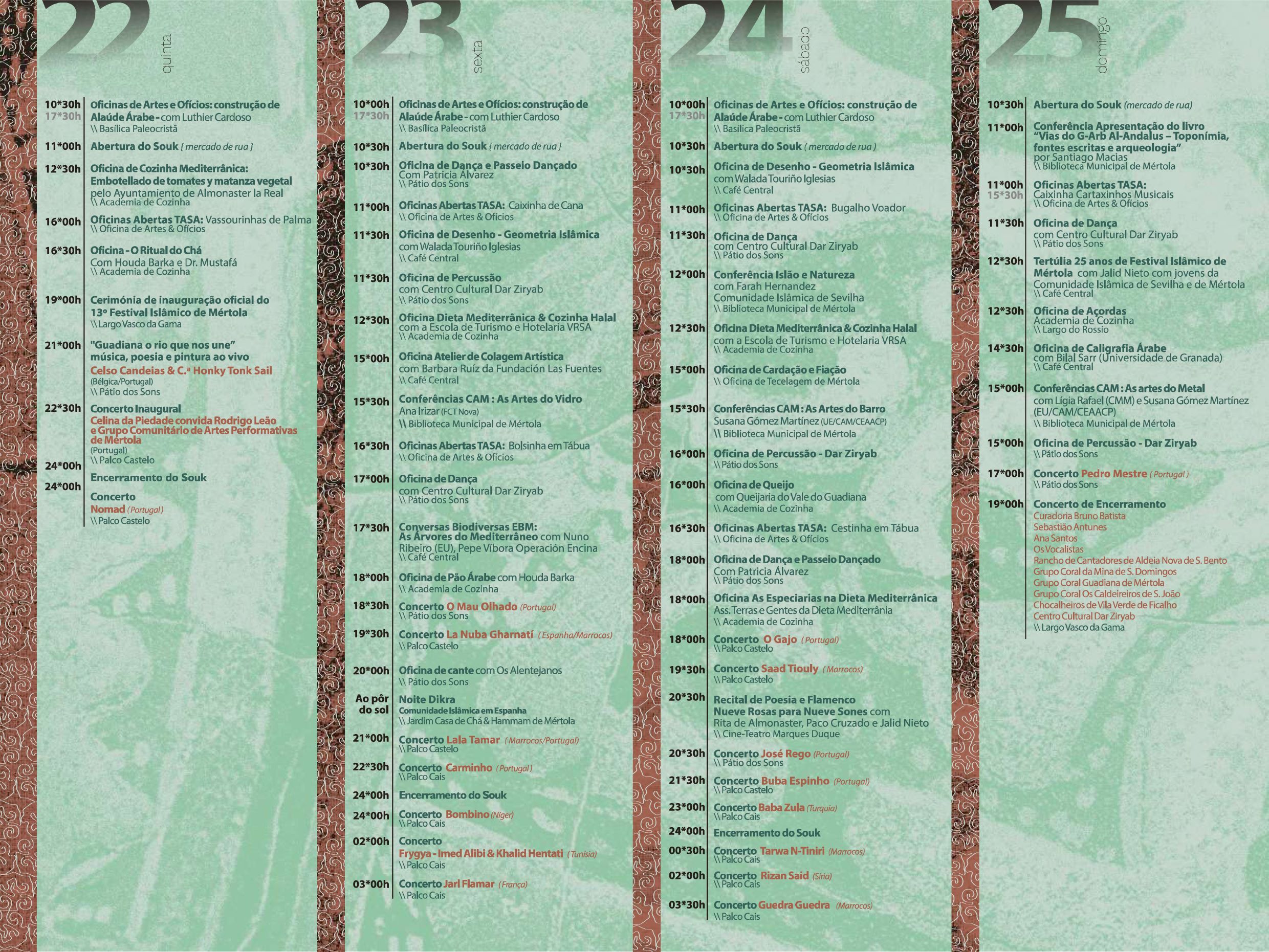 Câmara de Mértola revela programa do Festival Islâmico - 15 de Junho, 2025 FI 2 - Rádio Pax 2025